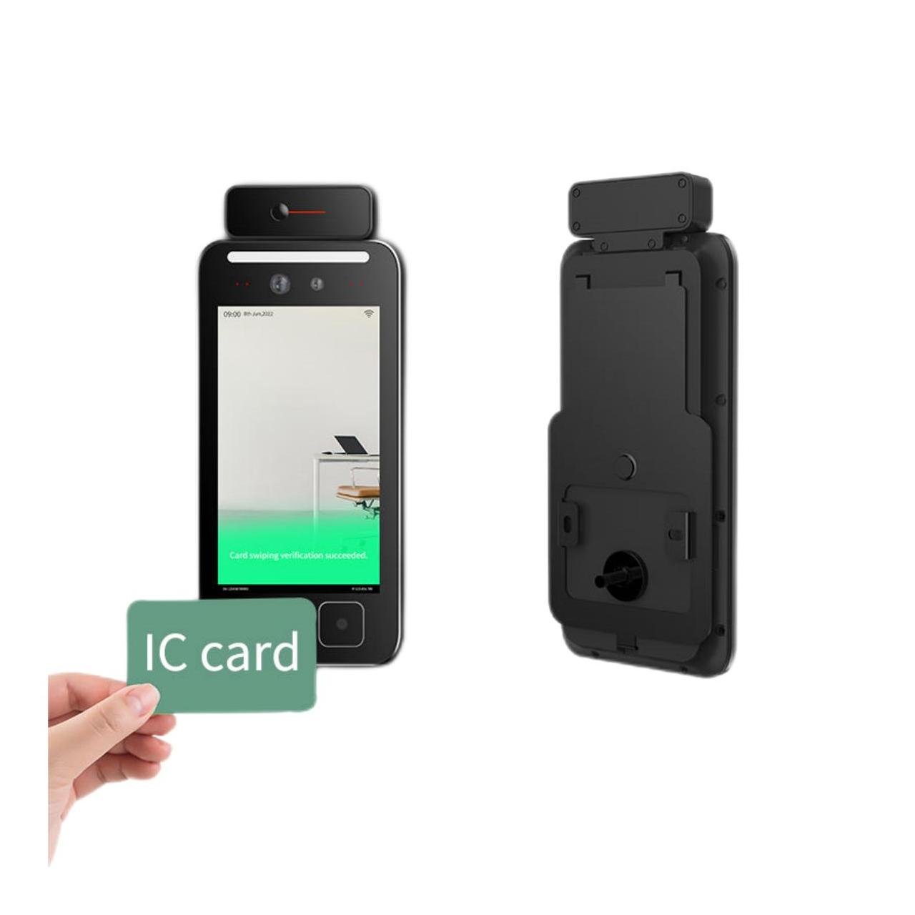 COOLCODE VF114 Biometric Face Recognition Terminal Web Server Time Attendance Temperature Measurement Door Access Control System