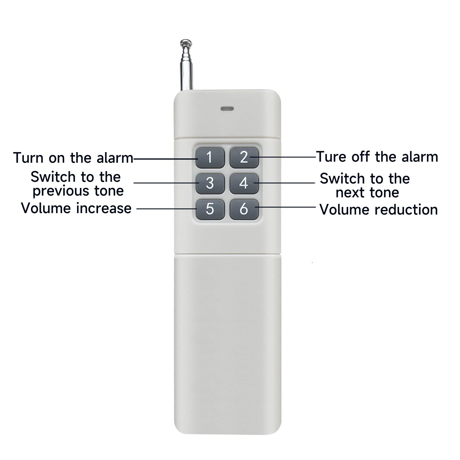 45W powerful 6 buttons of 500m wireless alarm system waterproof and dustproof 130dB LED strobe warning light sound alarm