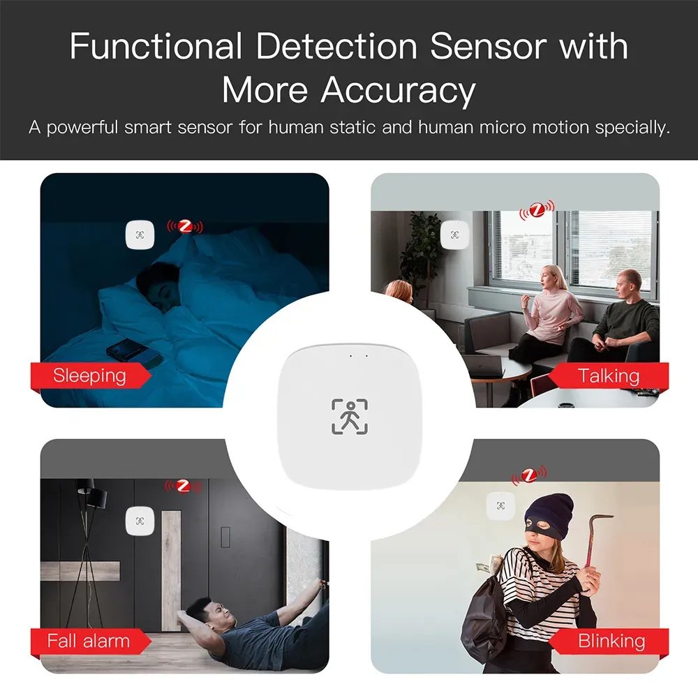 RSH Tuya Smart Home Alarm System Sensor Mini Motion Detector Human Presence Sensor