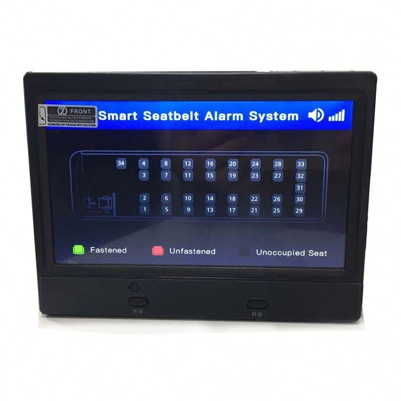 Bus Wireless Seat Belt Alarm System for Passenger Seatbelt Monitor with Display