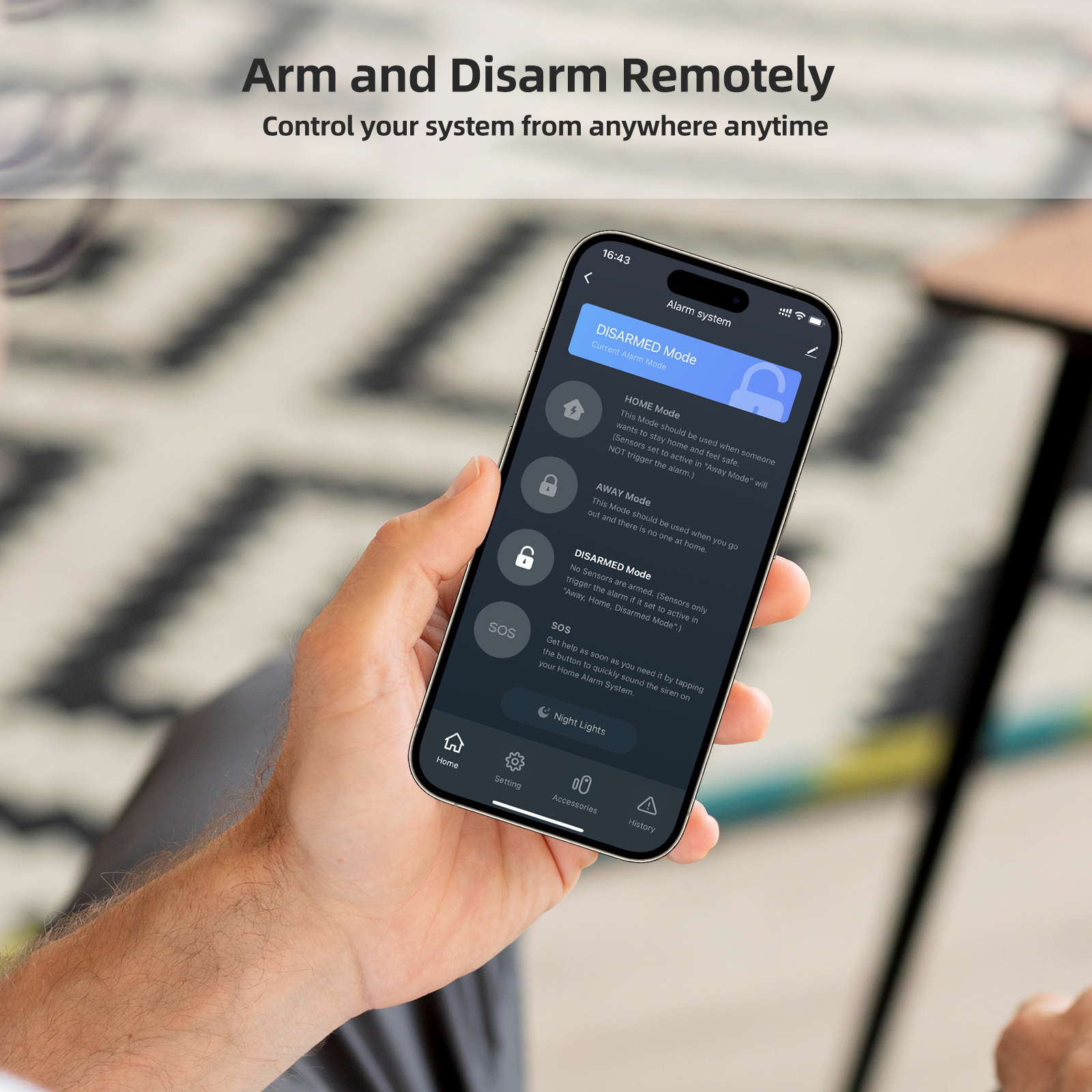 Wireless Home Alarm System 9-Piece Kit, WiFi Alarm System for Home Security with Phone APP Alert