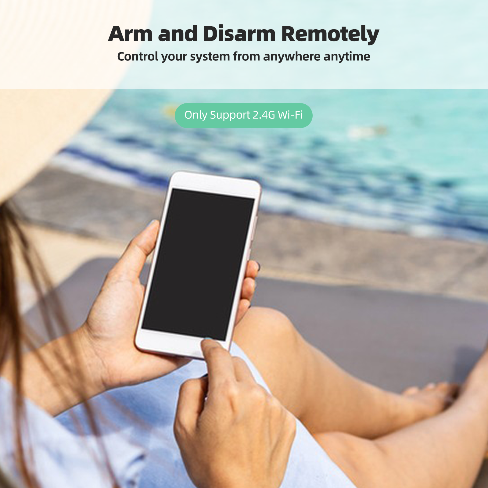 Wireless Home Alarm System 9-Piece Kit, WiFi Alarm System for Home Security with Phone APP Alert