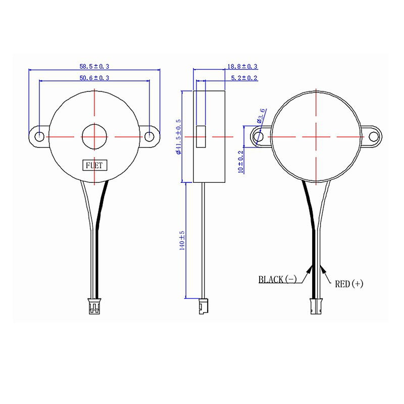 42*16mm piezo buzzer 100dB Loud Sound Active Piezo Buzzer for Security Alarm System FSD-4216
