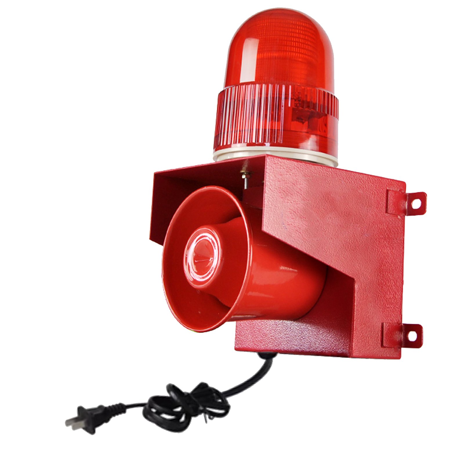 YASONG IP66 Intruder Alarm System Waterproof Dustproof 120dB Loud Horn LED Strobe Light Adjustable Volume Earthquake Alarm