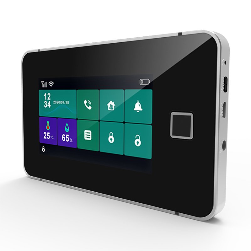 12 languages switch menu touch screen app command wireless smart secure alarm system via smartphone