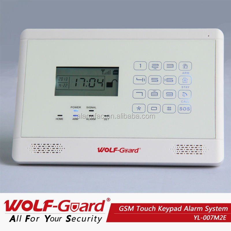 wolf guard YL-007M2E Support IOS App and Android App professional GSM security wireless smart home security alarm system