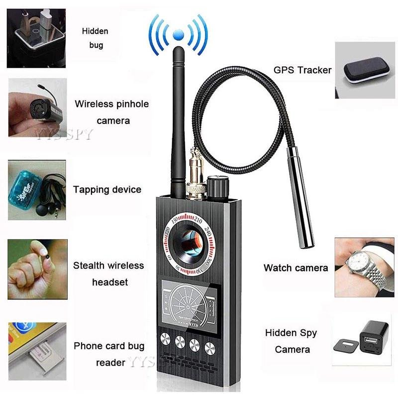 K68 RF Signal Bug Detector Wireless Mobile Phone Camera Lens Anti Spy Cars Smart Gps Tracker & Locator