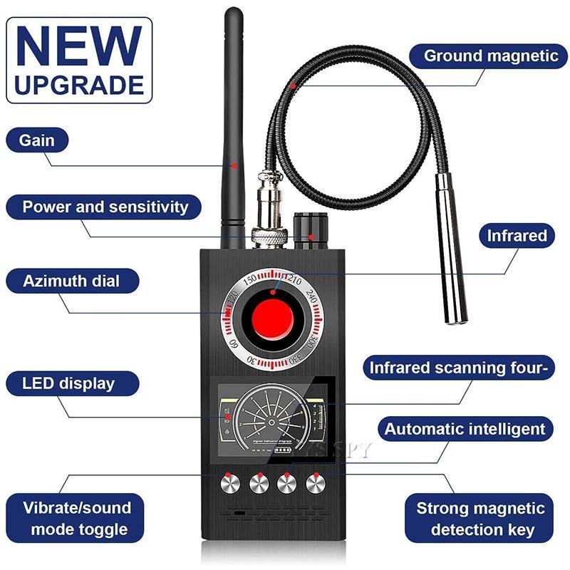 K68 RF Signal Bug Detector Wireless Mobile Phone Camera Lens Anti Spy Cars Smart Gps Tracker & Locator