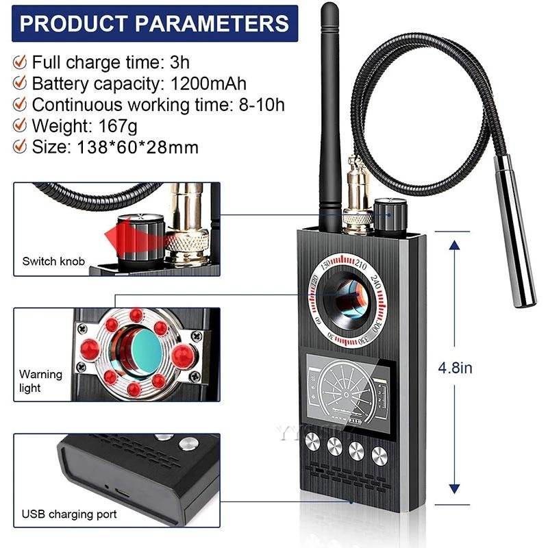 K68 RF Signal Bug Detector Wireless Mobile Phone Camera Lens Anti Spy Cars Smart Gps Tracker & Locator