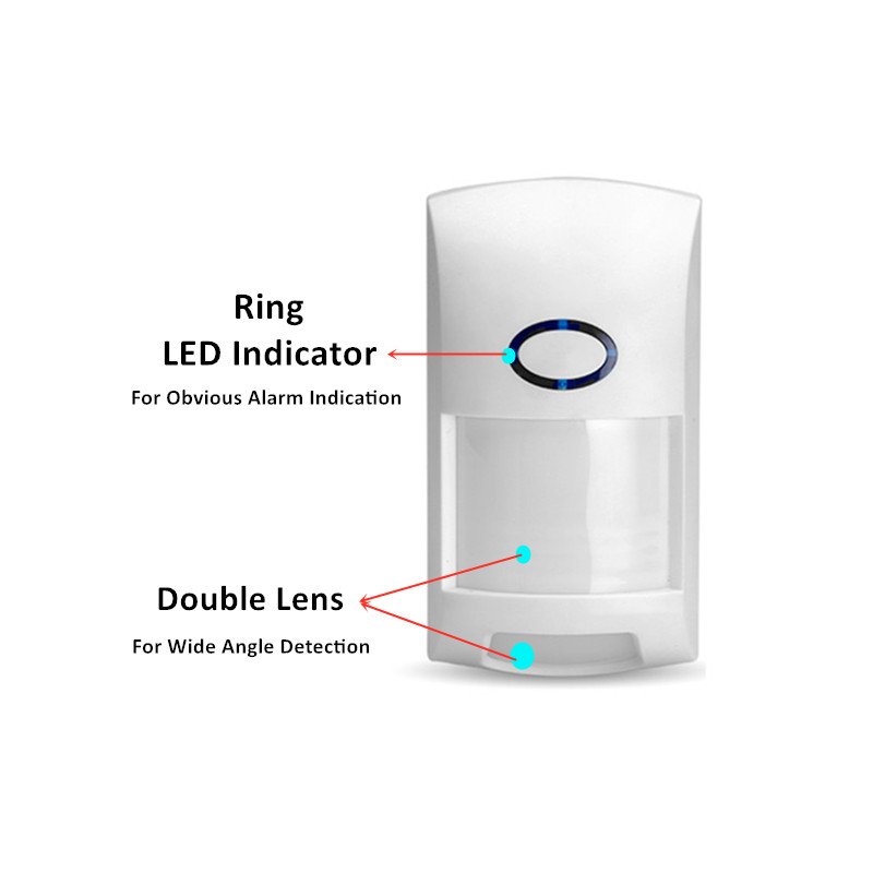 RF 433MHz Anti Intrusion Motion Detector Digital Anti-Pet Indoor Battery Operated Wireless PIR Motion Sensor for Alarm Systems