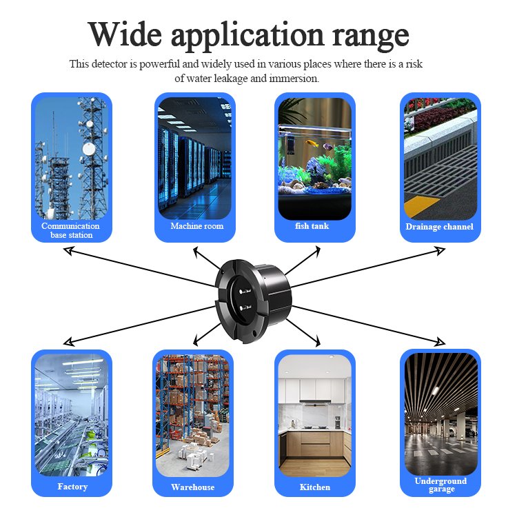 Home Use Smart Home System Industrial Pipeline Leakage Water Leak Detector Sensor Household Alarm for Water Leakage Detection