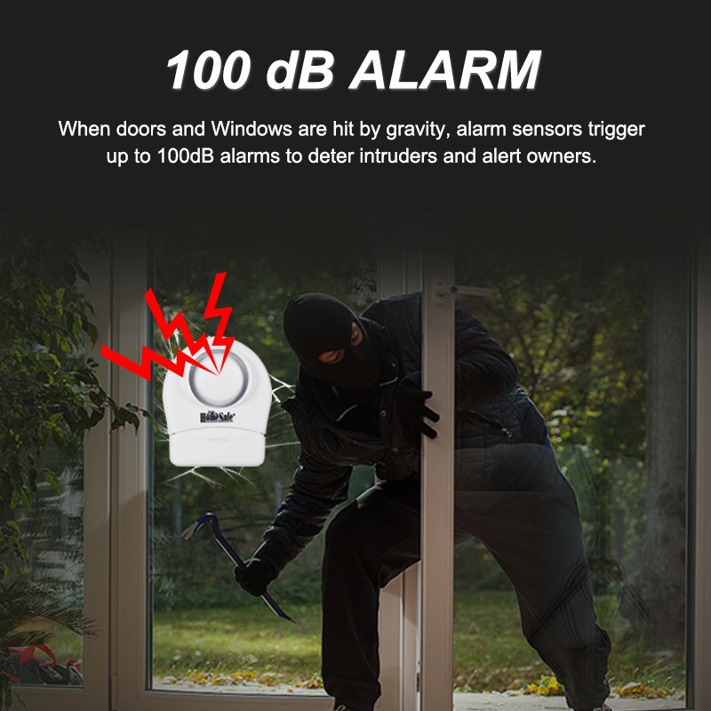 Indoor door and window alarm vibration sensor sensitivity adjustable glass breakage detection alarm