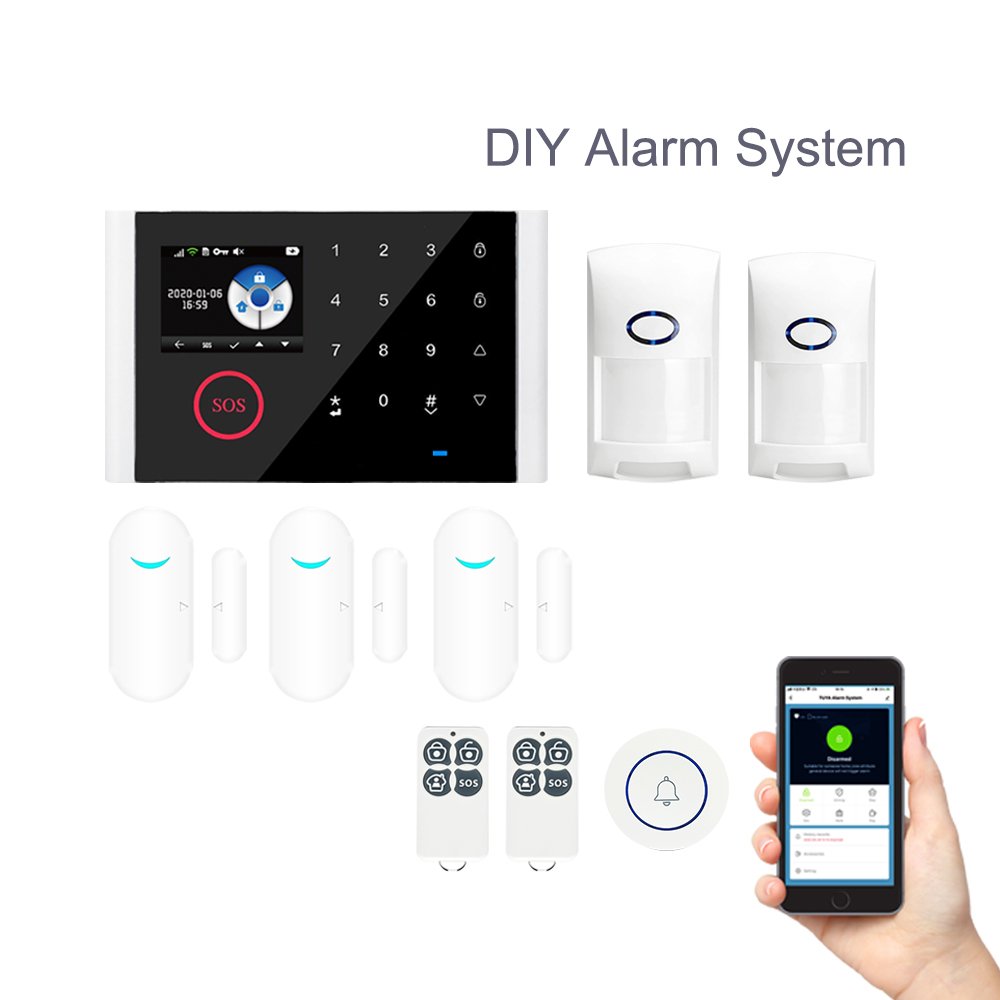 tuya smart anti intruder intrusion burglar theft wifi GSM 4G home wireless security alarm system for residential villa warehouse
