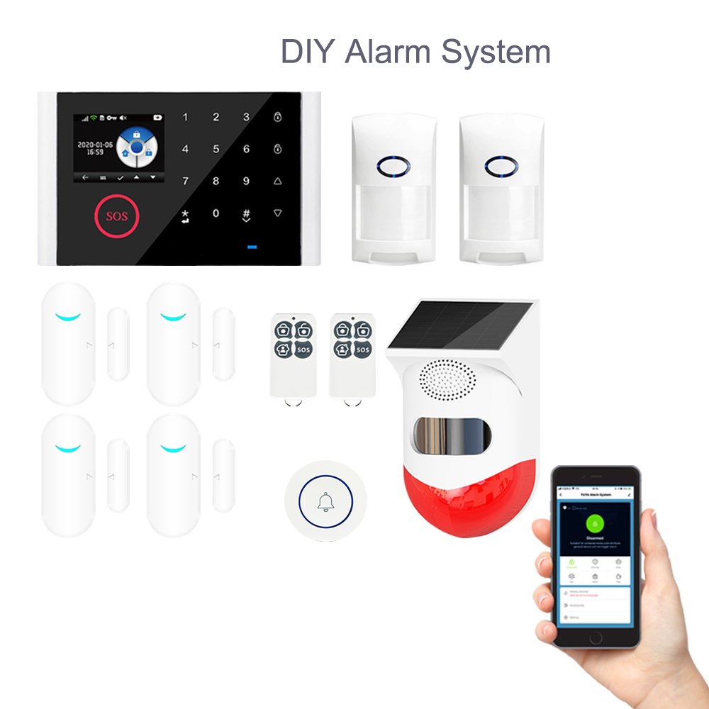 tuya smart anti intruder intrusion burglar theft wifi GSM 4G home wireless security alarm system for residential villa warehouse