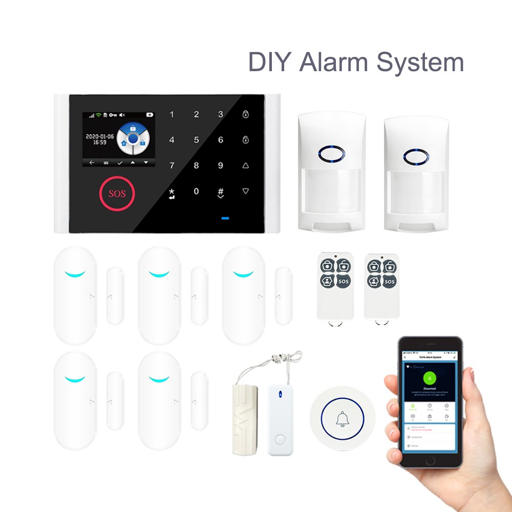 tuya smart anti intruder intrusion burglar theft wifi GSM 4G home wireless security alarm system for residential villa warehouse
