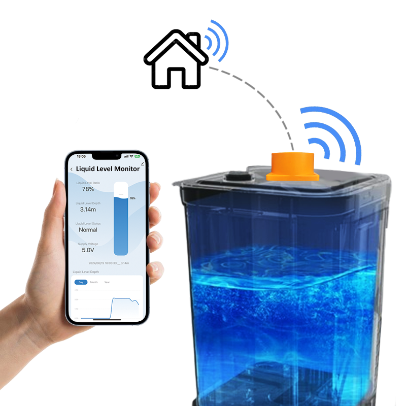 Moray ME201W SmartLife TUYA App High Accuracy WIFI Water Level Alarm System Controller Water Tank Level Sensor