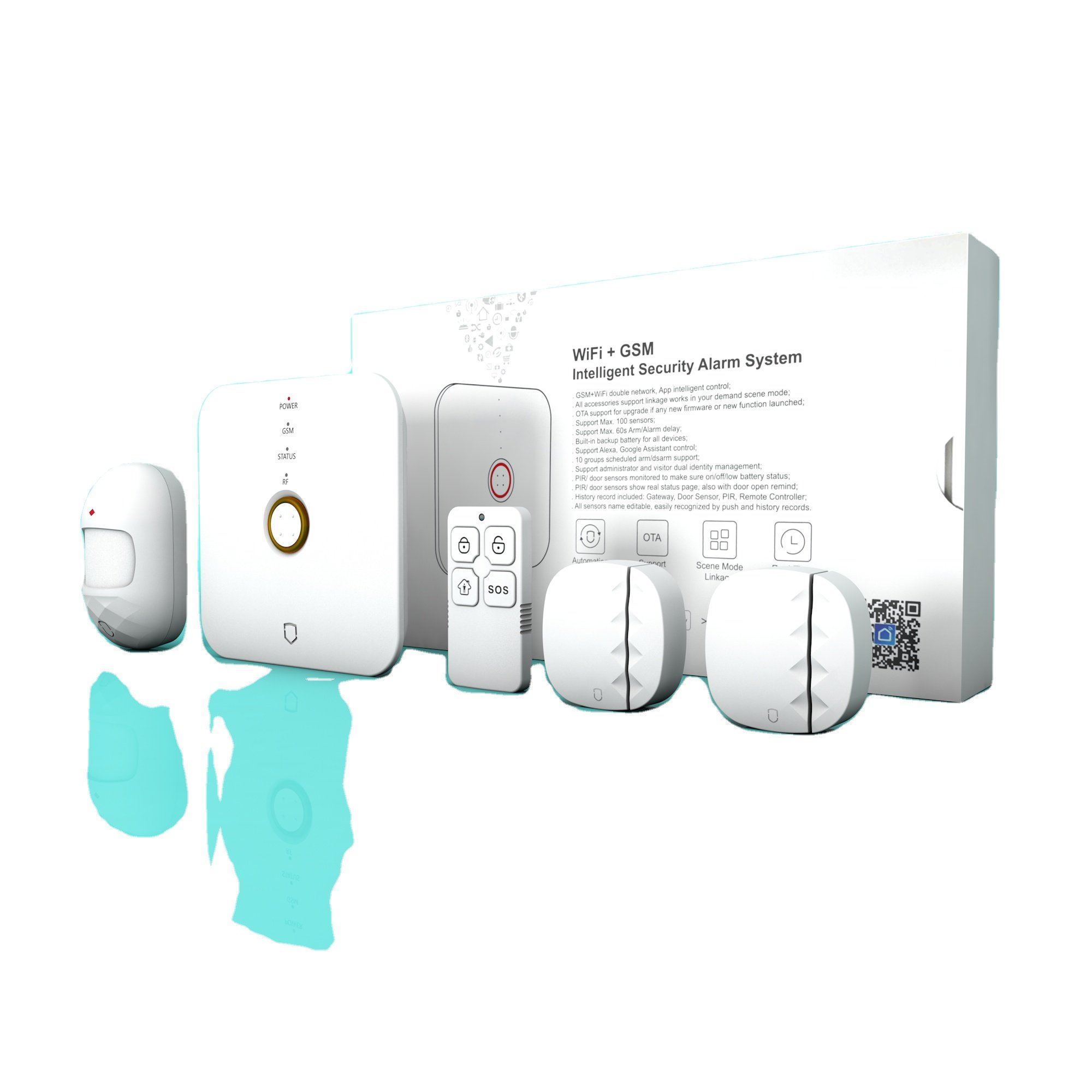 High Quality Wireless Home Security Wifi Gsm Tuya Control Anti Theft Alarm Panel System Smart home Alarm Kit