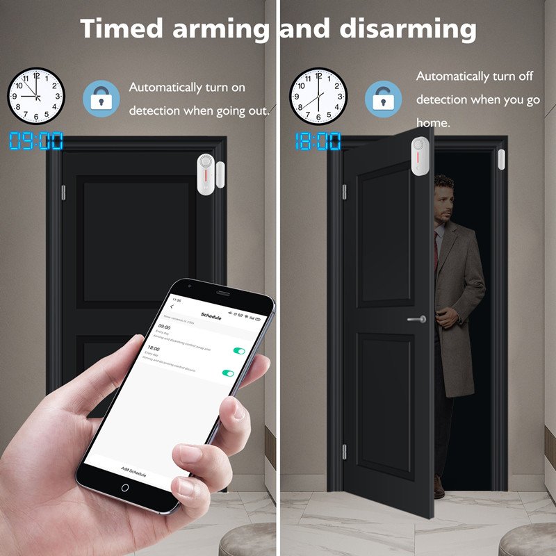 Sensor de Puerta Para Domotica Alarma de Puerta Inteligente Wifi Tuya Smart Door Sensor for Smart Home Security & Automation
