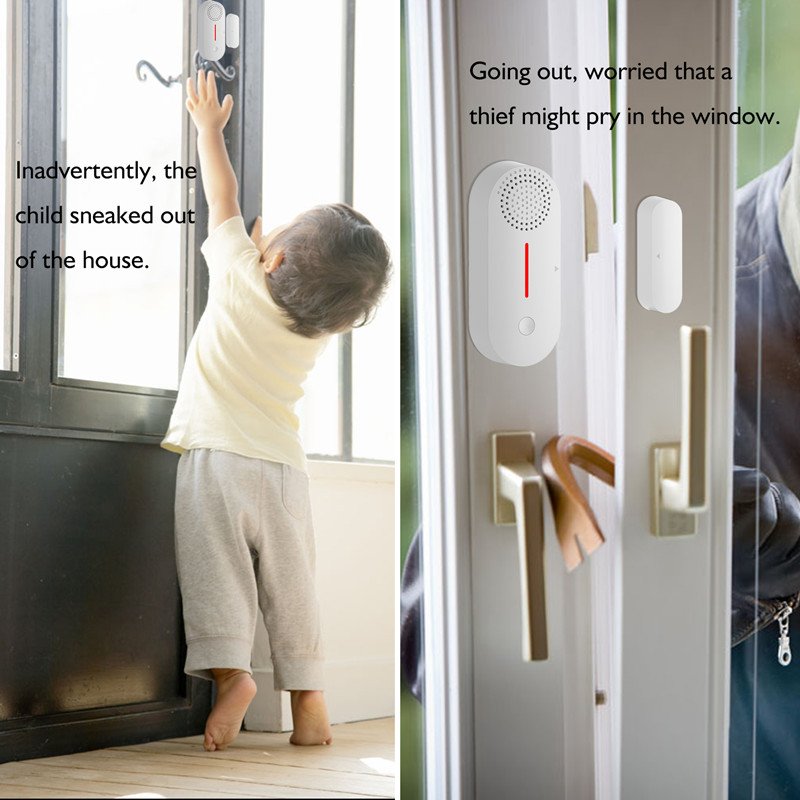Sensor de Puerta Para Domotica Alarma de Puerta Inteligente Wifi Tuya Smart Door Sensor for Smart Home Security & Automation