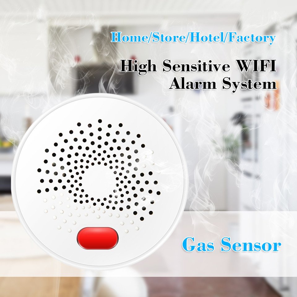 Combustible Household Smart Gas Alarm Sensor 2022 New Wifi Home Alarm System Tuya / Smart Life APP WIFI Gas Detector