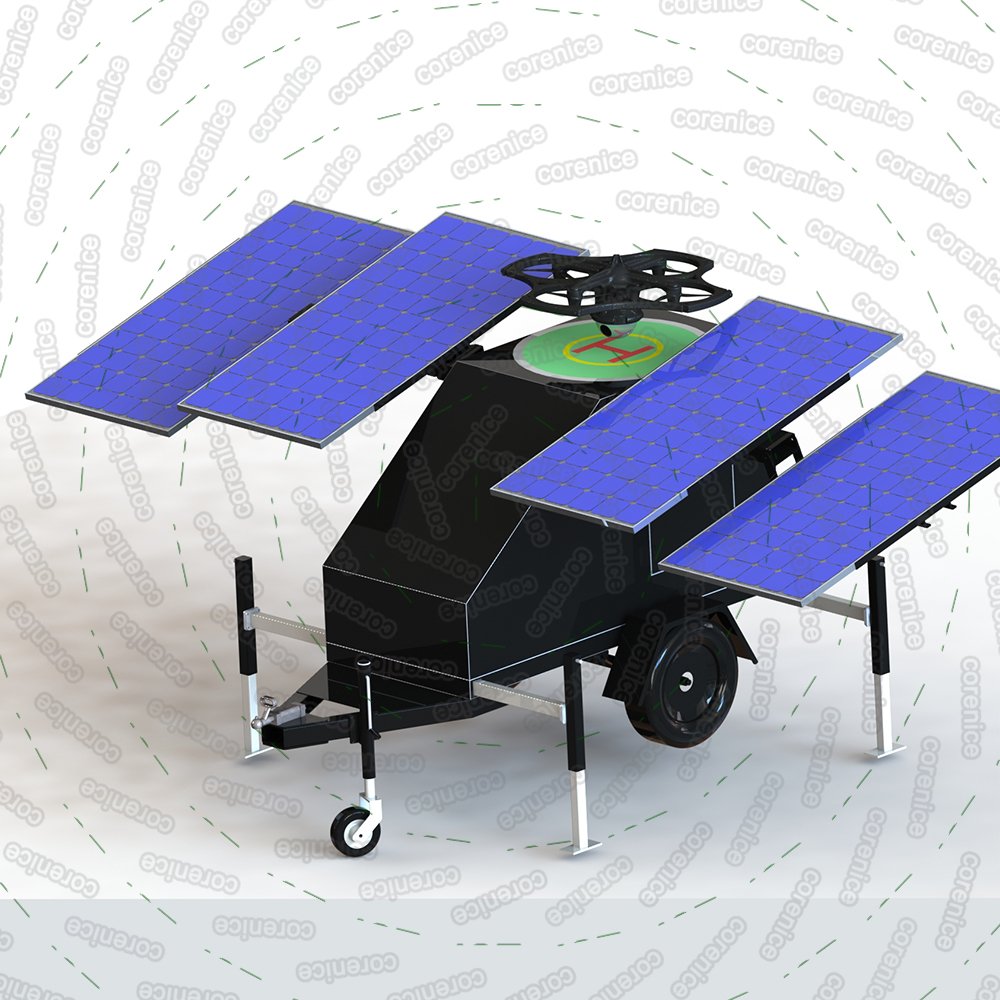 Portable Cctv Monitor Mobile Alarm Systems Solar Security Camera With Light