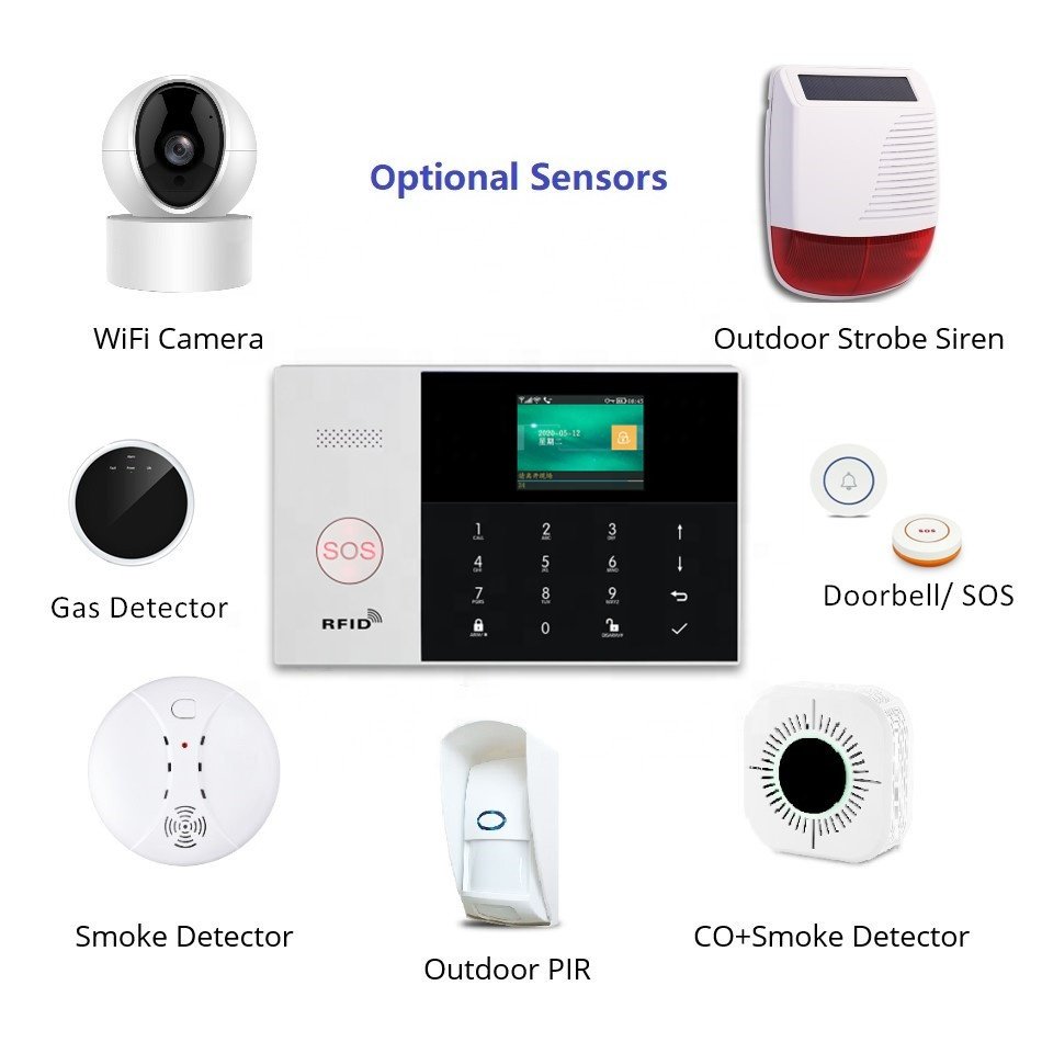 Smart Tuya WiFi Smart Alarm System Wired Zones Anti Theft System Wireless Security Alarm for House