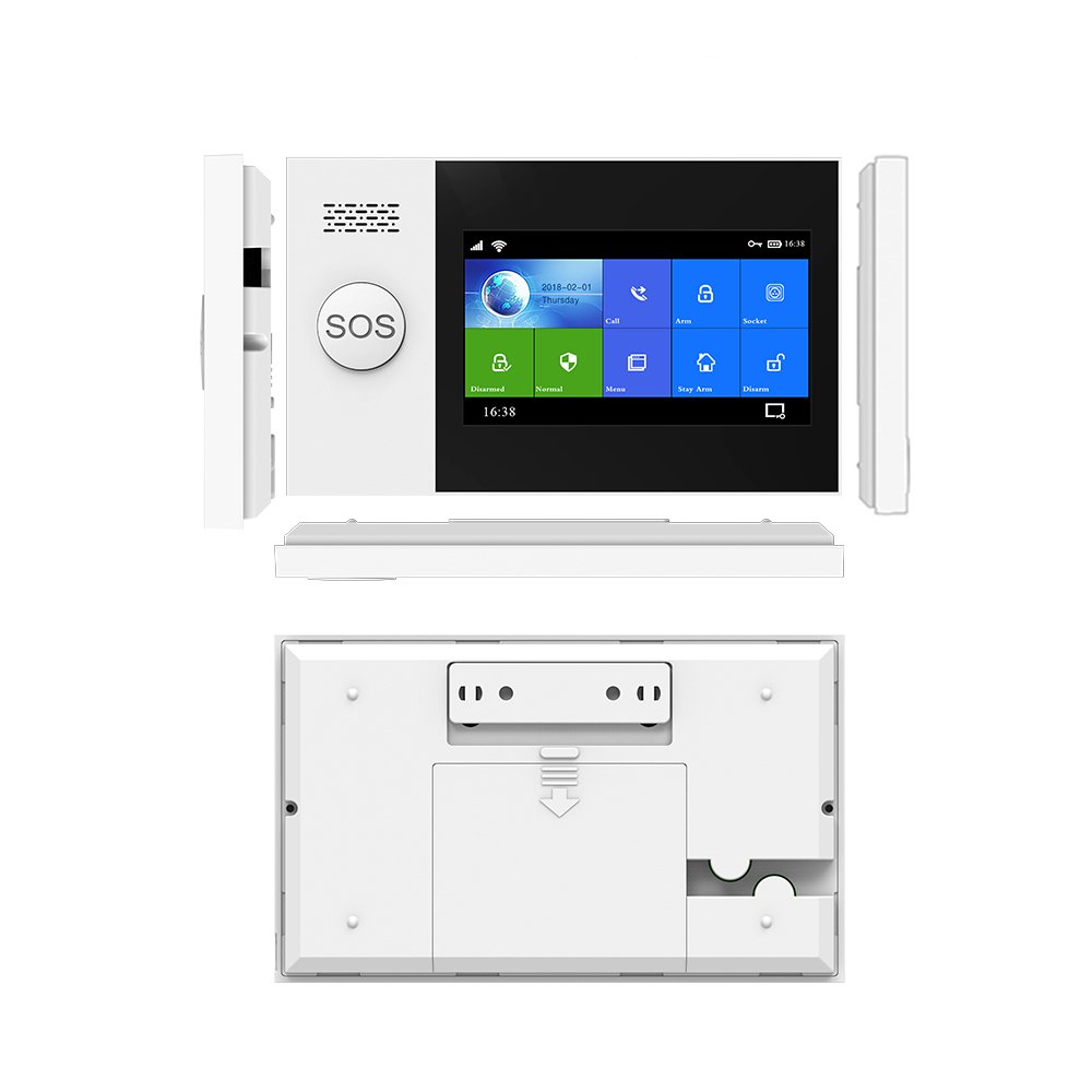 PGST factory price wifi gsm tuya home security alarm systems with 1000 mha battery and 4 wire zone PG-107