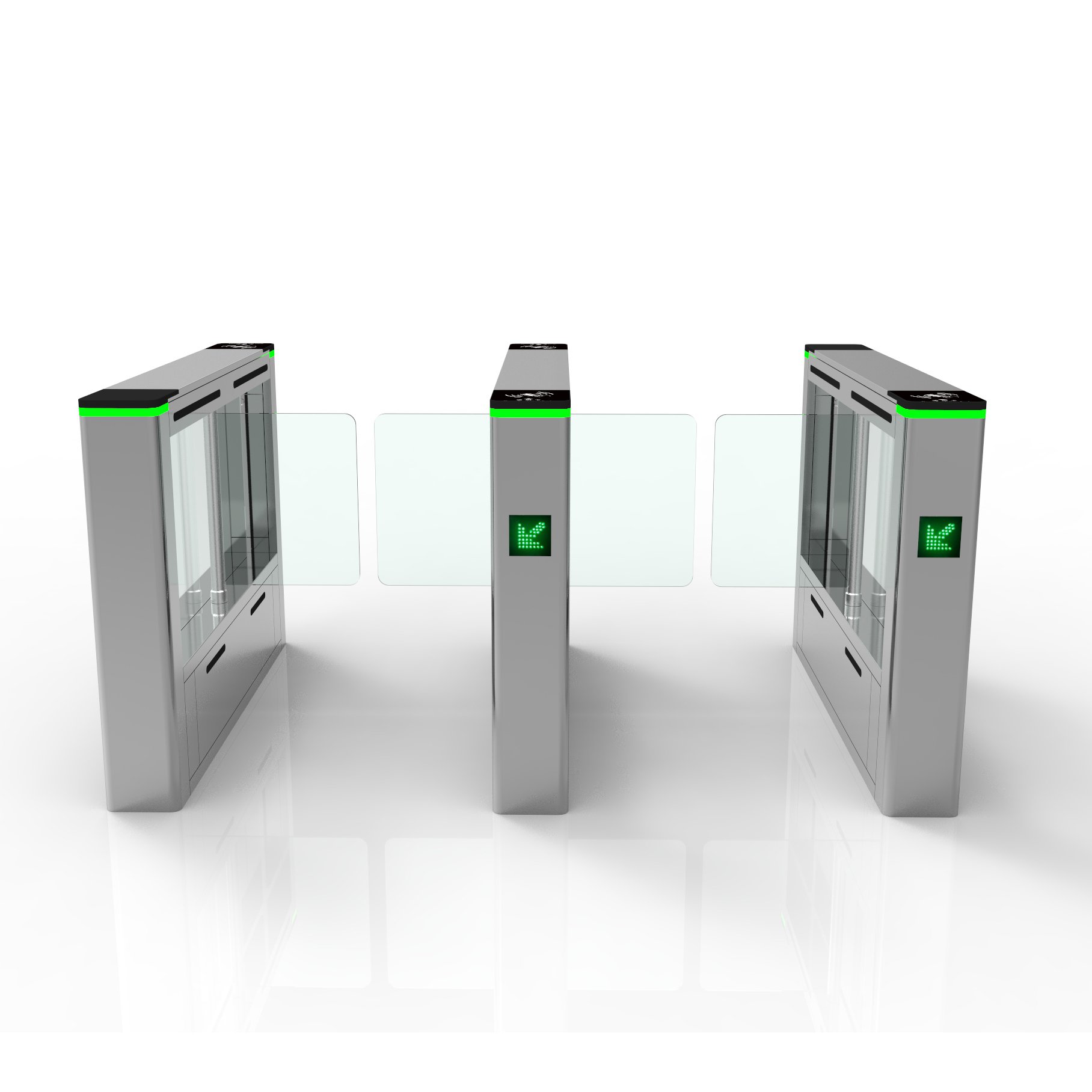 High Security custom Face Recognition Fingerprint Access Control Swing Barrier Gate Speed gate Turnstiles