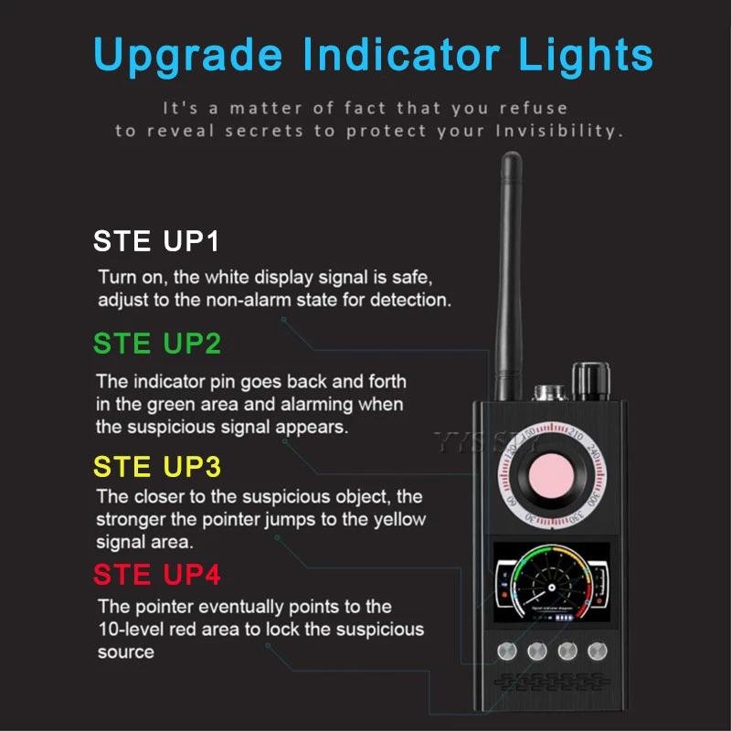 K68 Anti Spy Hidden Finder Bug Rf Detector Defense GPS car Tracker Eavesdropping Device Scanner Camera Finder