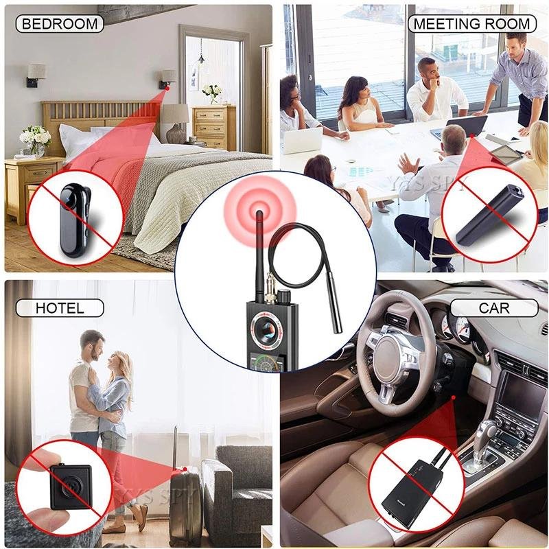 K68 Anti Spy Hidden Finder Bug Rf Detector Defense GPS car Tracker Eavesdropping Device Scanner Camera Finder