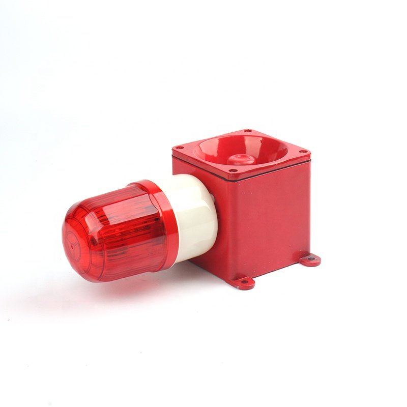 Waterproof plastic AC Microwave Motion Sensor Emergency Audio Audible Visual Warning Alarm System