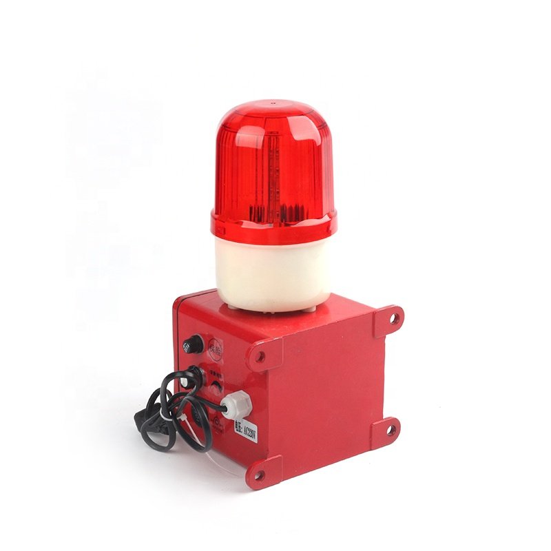 Waterproof plastic AC Microwave Motion Sensor Emergency Audio Audible Visual Warning Alarm System