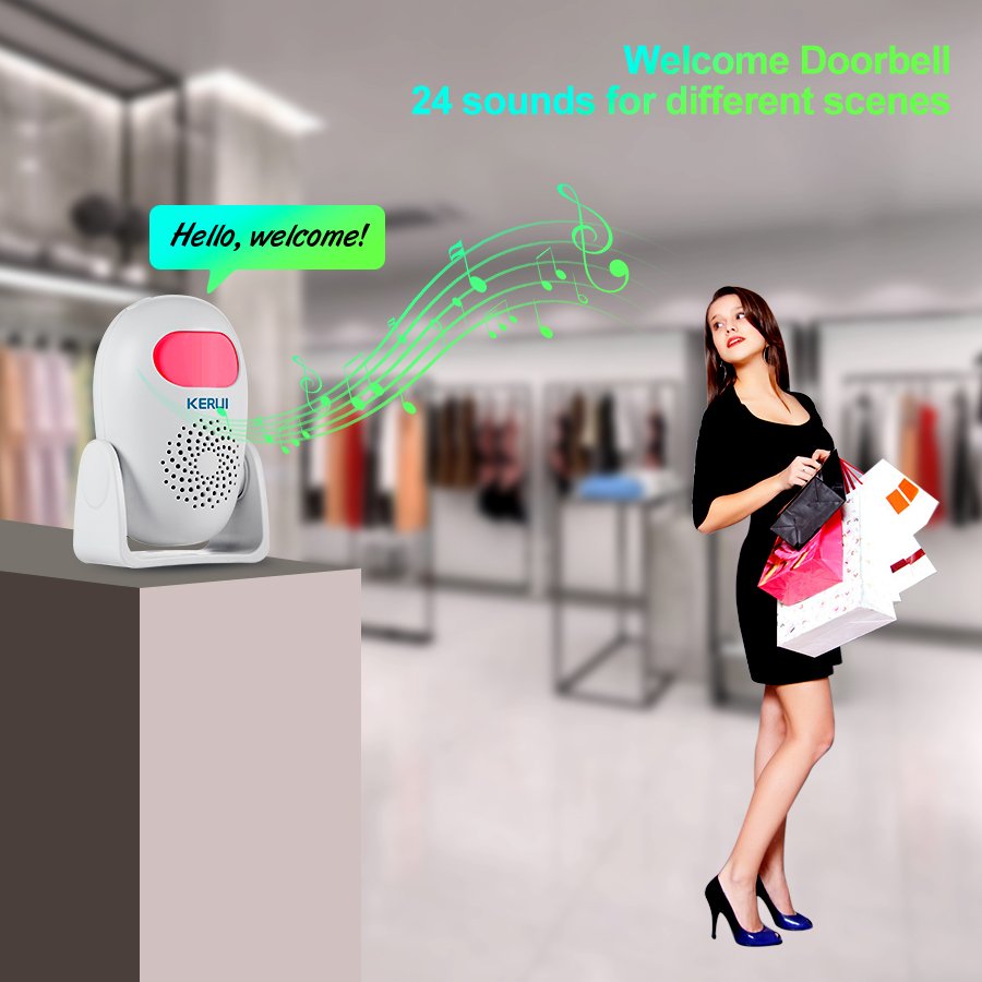 Wireless Infrared Home Security System Welcome Chime 110dB Remote Control Motion Sensor Alarm