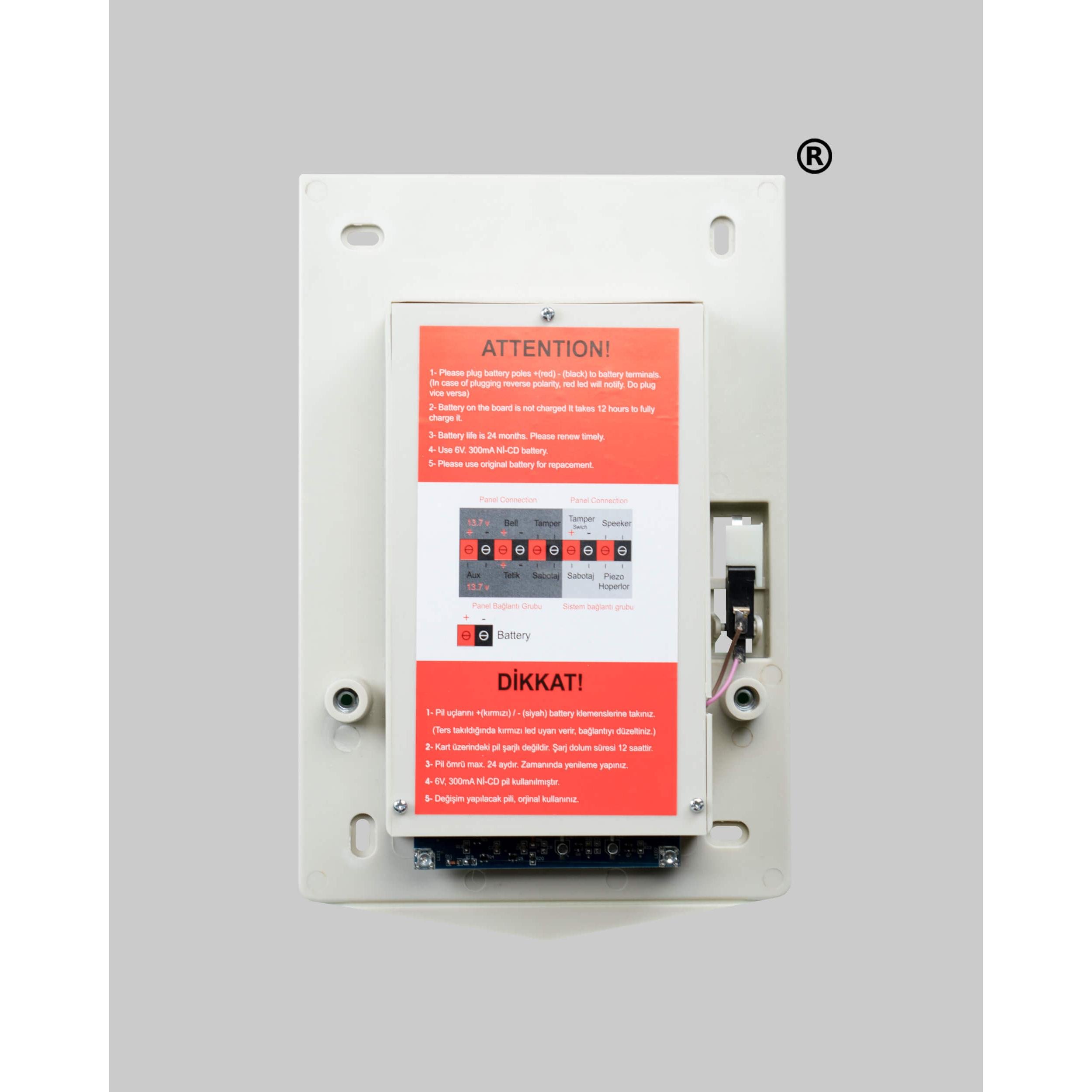 PS-138-P2 6V Battery Powered Dual Piezo Echo External Siren