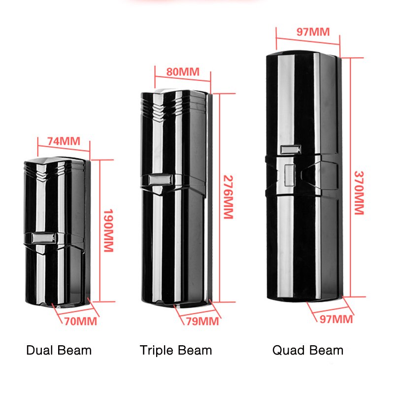 Photoelectric Outdoor Beam Sensor Infrared Detector Long Range Photo Beam Detector Security Beam Perimeter Alarm System Home