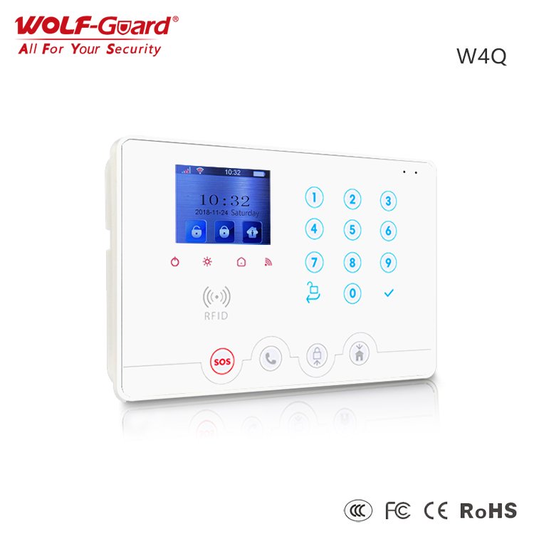 WOLF GUARD WiFi 4G House Security System Tuya Motion Sensor Home Alarm System GSM