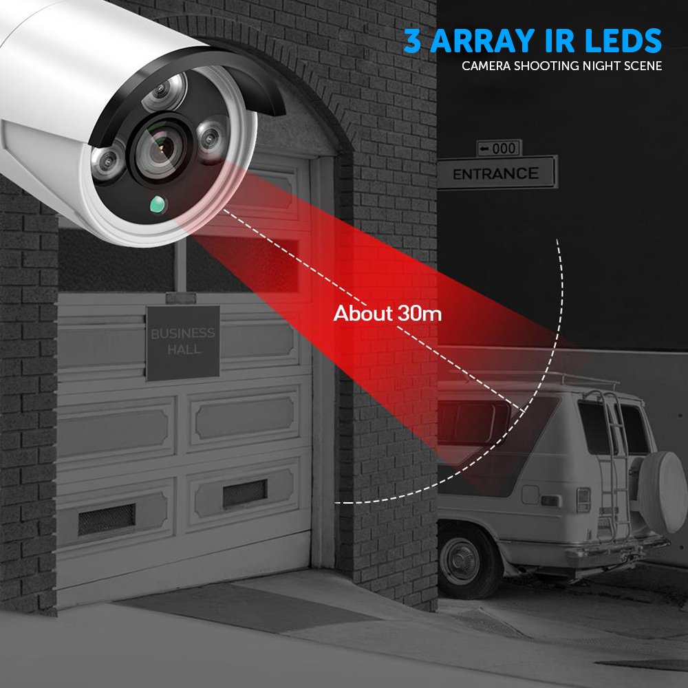 Tuya Full HD Outdoor Waterproof 4ch 8ch 1080P Network IP CCTV Camera System Wireless with 2-Way Audio Alexa Google Wifi NVR Kit