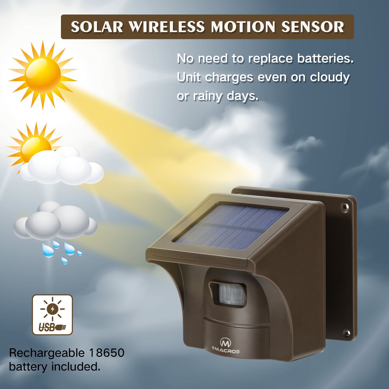 Homart New Long Range Driveway Alarm Wireless Pir Motion Sensor Detector Alarm House Outdoor Motion Sensor Alarm