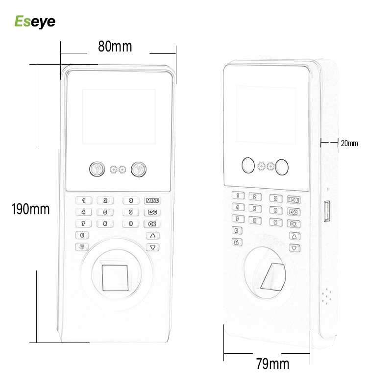 Eseye Cheap Price Biometric Face ID Reader Fingerprint Facial Recognition Access Control Time Attendance System
