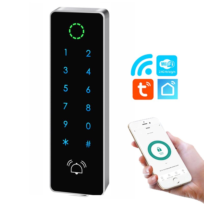 Tuya Smart Door Lock Ip68 Waterproof Door Access Control System Standalone Keypad Rfid Card Door Entry Access Controller