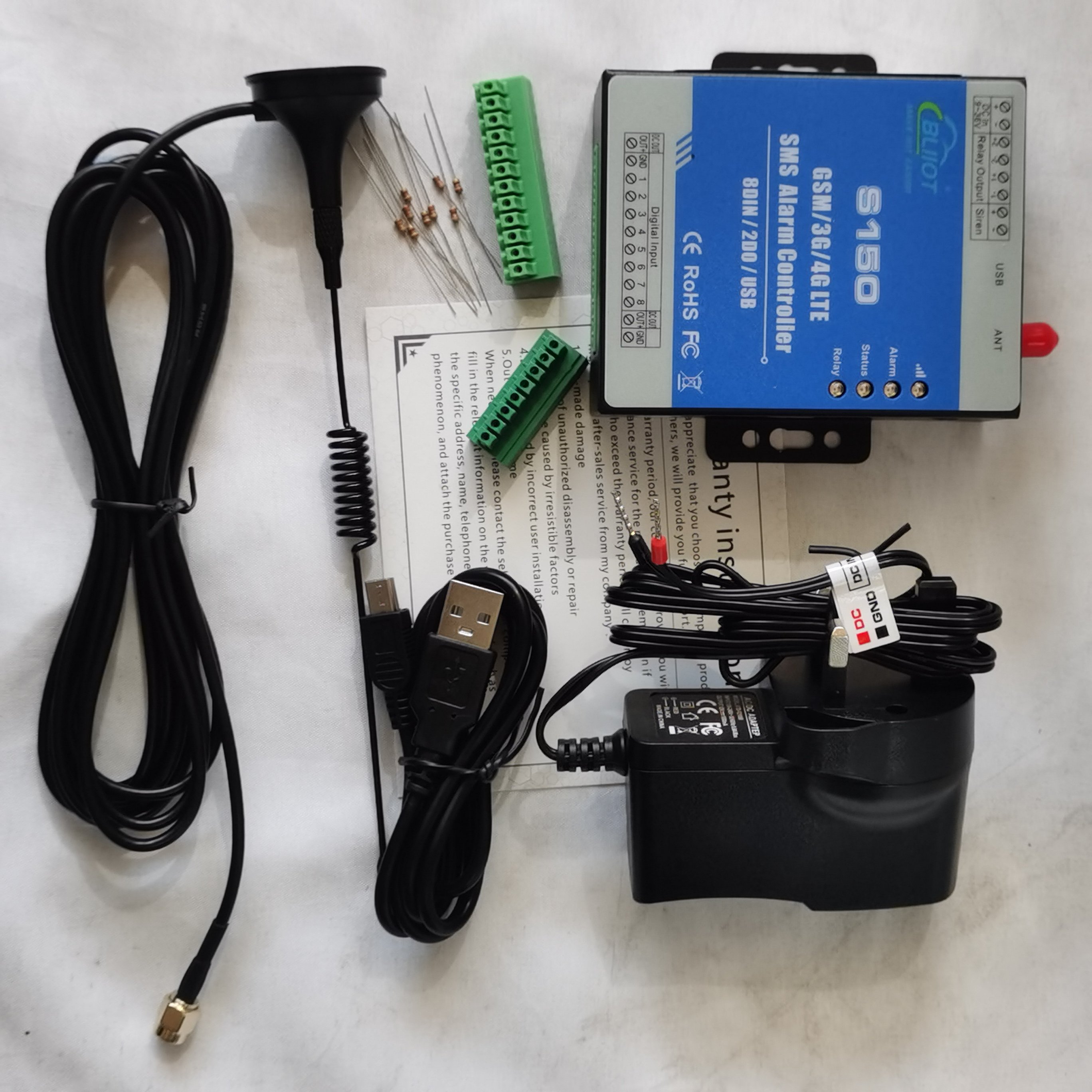 Global Universal Sms Or Mobile Software Control Security System S150 8 Relay Switch Input 2 Relay Output Alarm Controller
