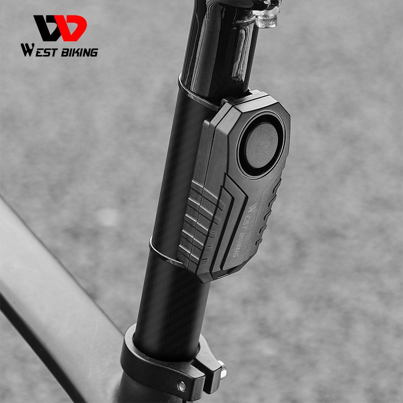 WEST BIKING Anti-Theft Alarm Remote Control Cycling Bicycle IP55 Waterproof 3 AAA Batteries 113db Loud Volume Alarm Bike Alarm