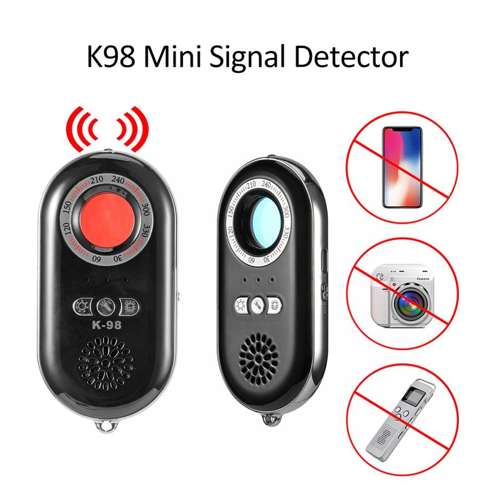 K98 Mini Detector Portable Wireless Vibration Alarm Small Camera Detector Bug Anti Spy Signal Detector GPS Finder