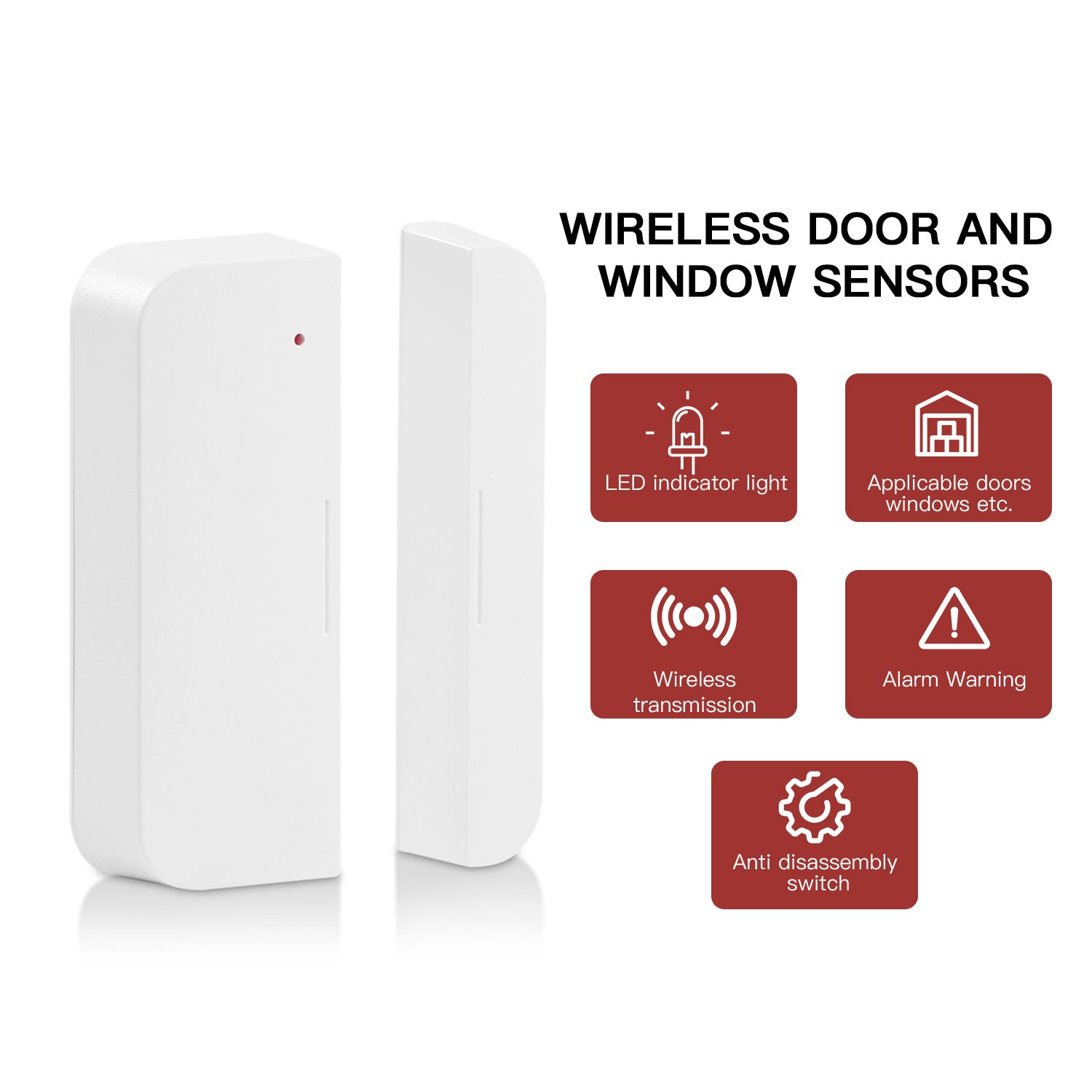 Z-Wave Door And Window Magnetic Sensor Smart Wireless Low Power Contact Door Sensor Works with Home Assistant