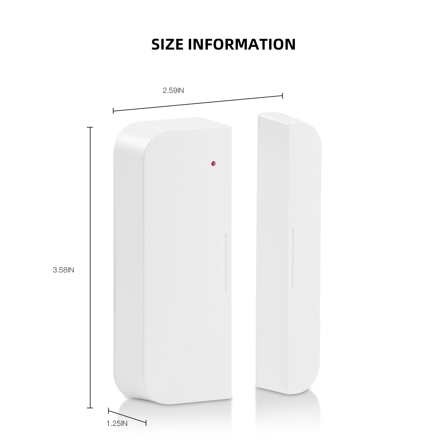 Z-Wave Door And Window Magnetic Sensor Smart Wireless Low Power Contact Door Sensor Works with Home Assistant