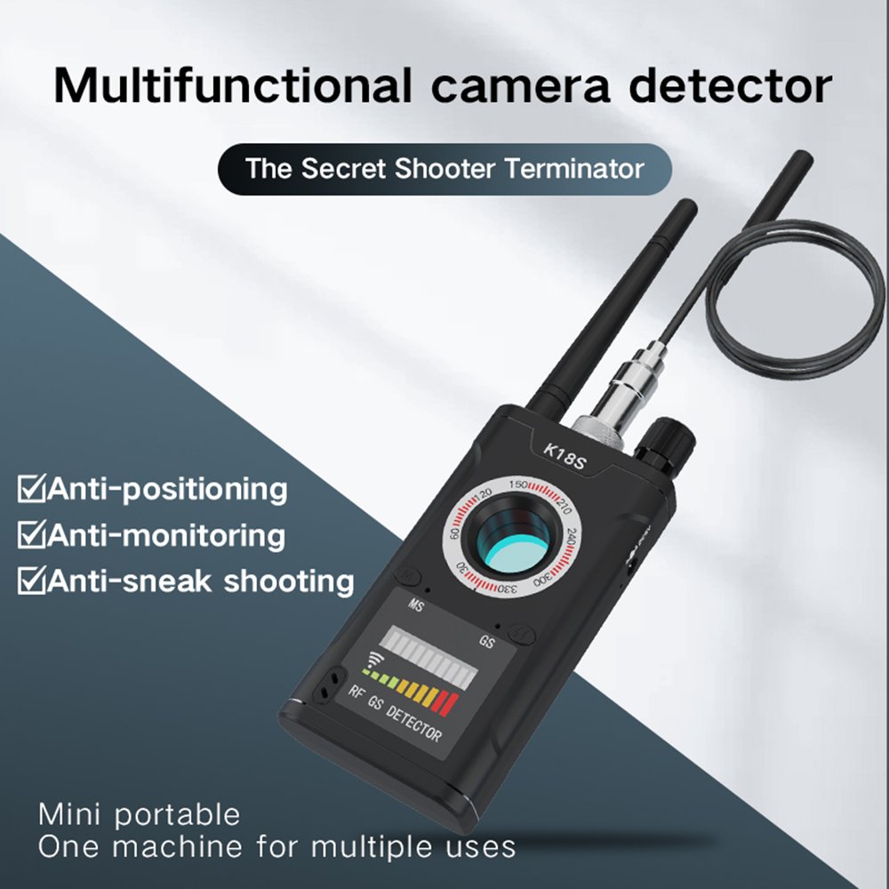 K18s Multifunctional Anti-Candid Camera Detector GPS Bug Hunter Wireless Lens Device Finder with Home Alarm System Application