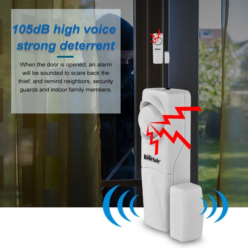Small magnetic door contact entry door sensor magnetic switch home safety door and window alarm