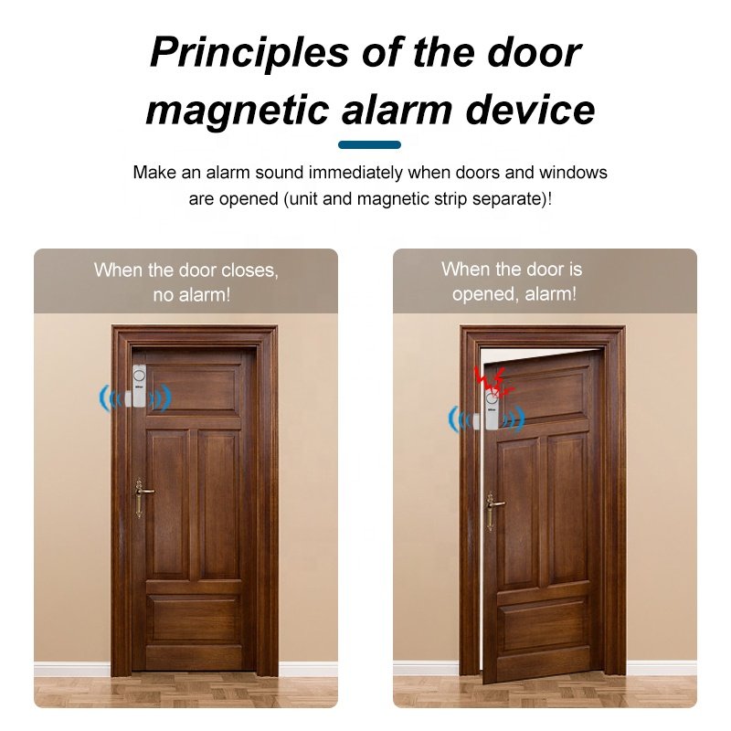 Small magnetic door contact entry door sensor magnetic switch home safety door and window alarm