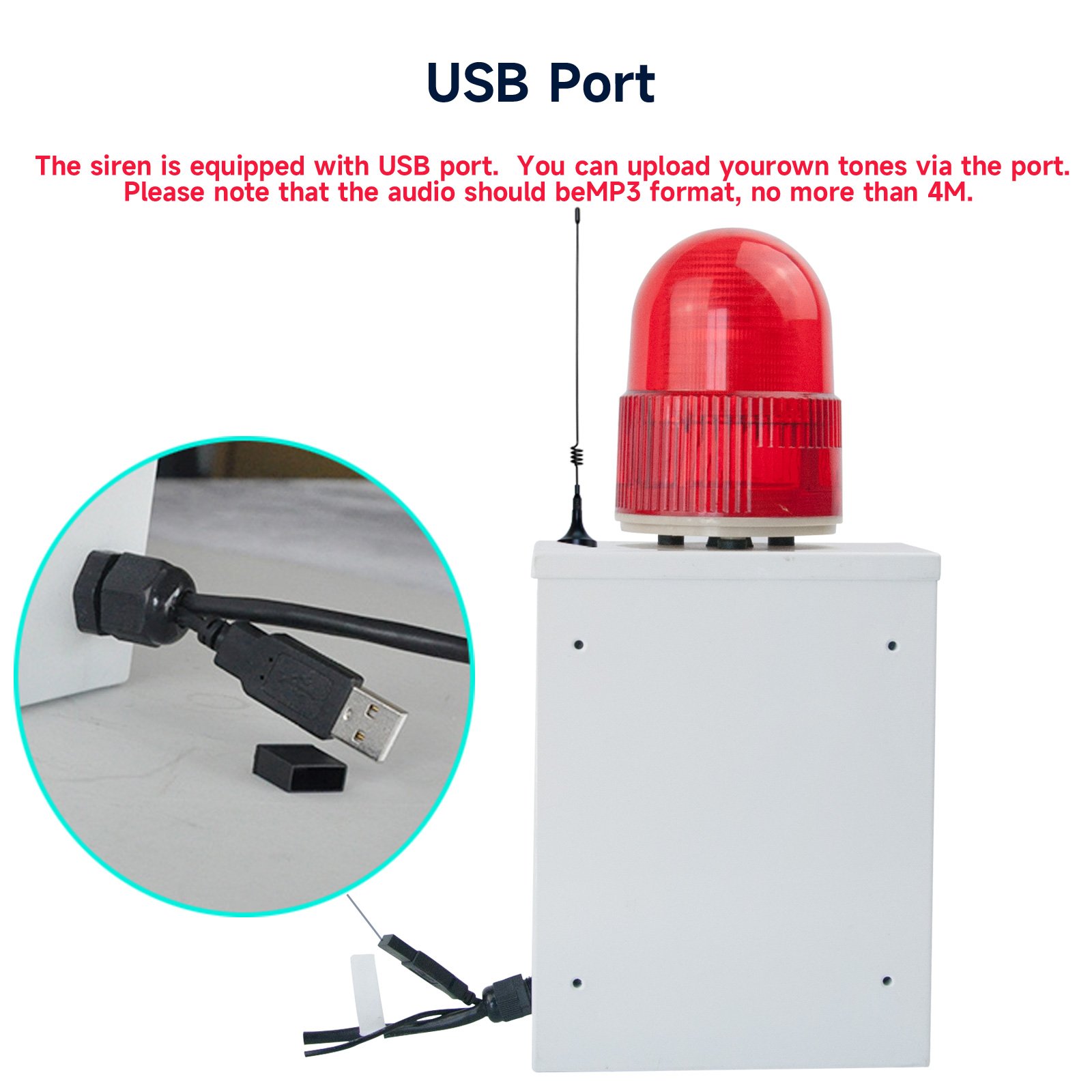 120dB Loud electric 2000m wireless alarm brightness LED strobe waterproof wireless security system alarm for home and outdoor