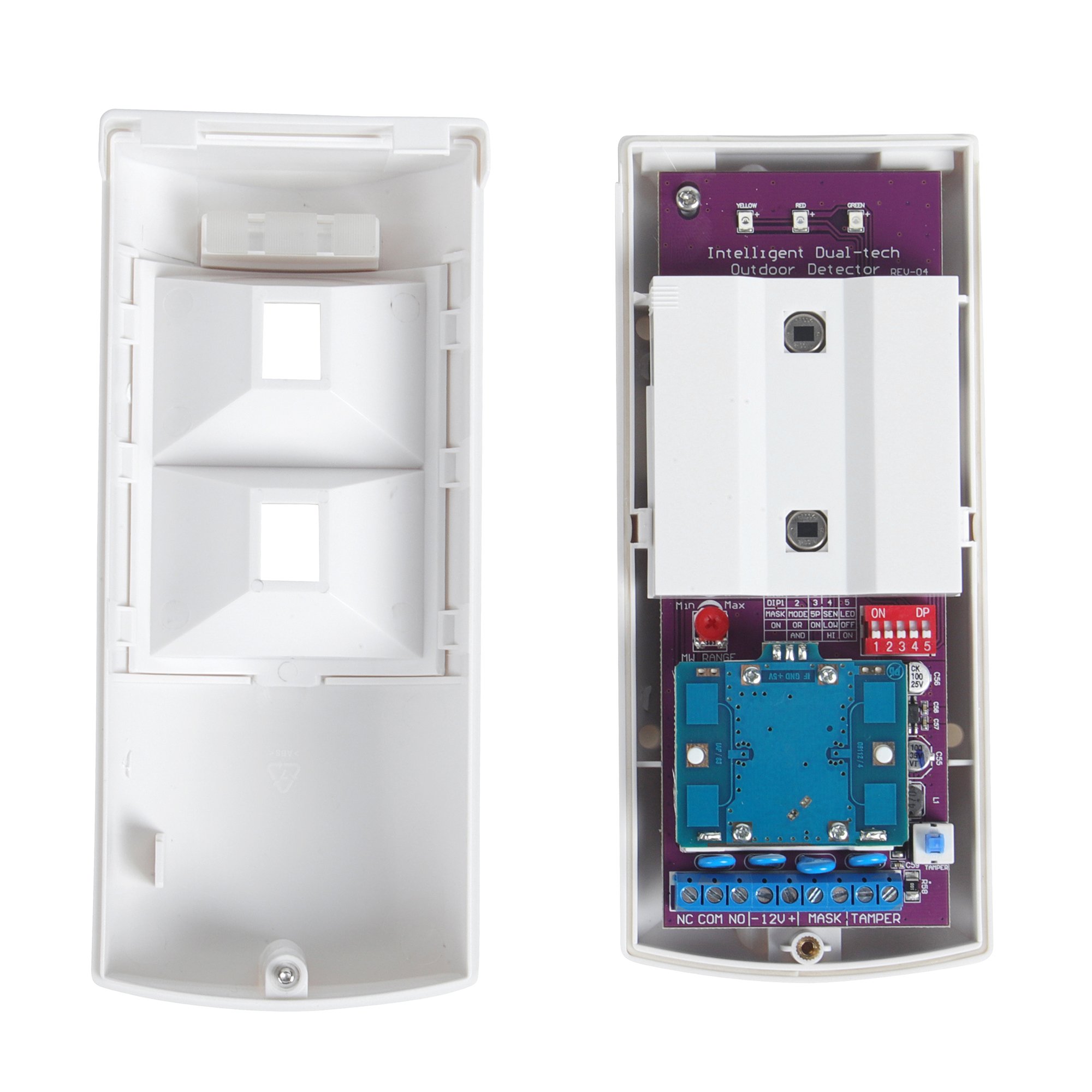 Outside IP65 Waterproof Pet Friendly PIR Microwave Motion Sensor Detector with Rain Cover for House Security Alarm System